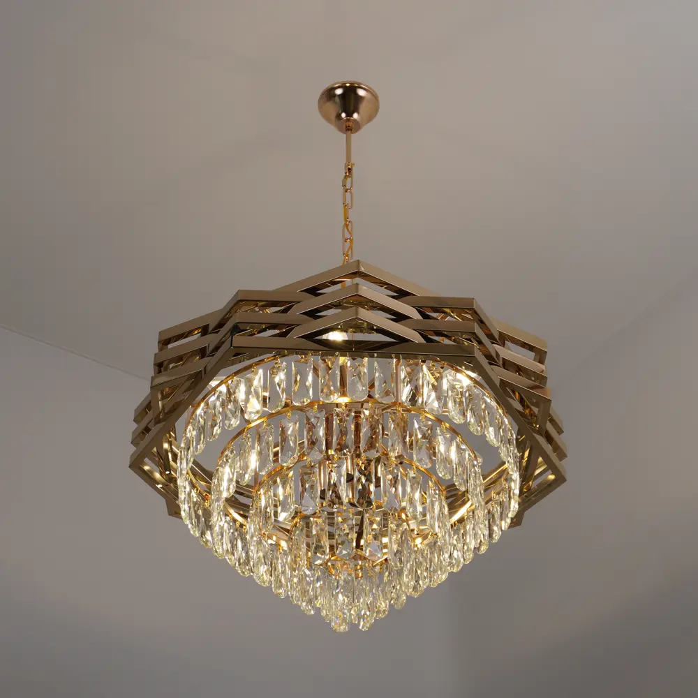 Люстра подвесная Rose 10 ламп 18 м² цвет золото ESTARES STLM-2147729