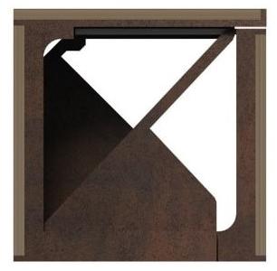 TrackDesign Низкий табурет из кортеновского дерева и дерева  Sp0472000  - Вид №1