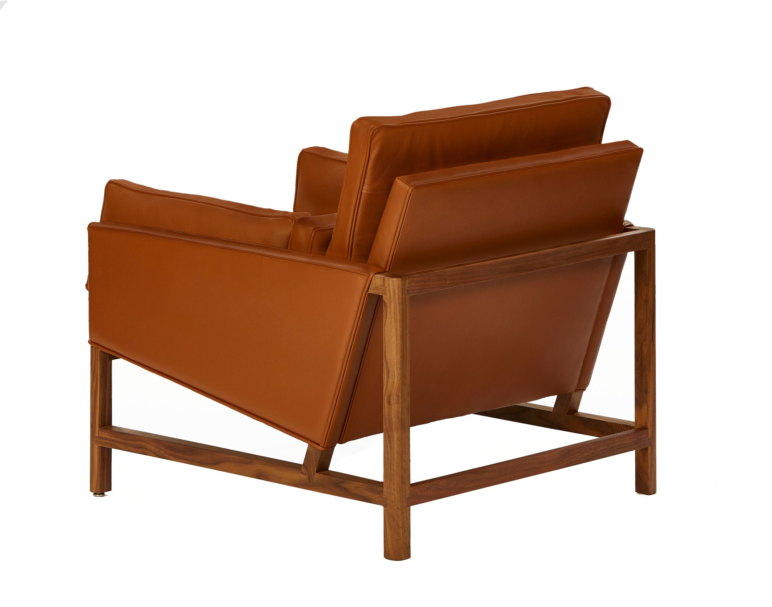 Кожаное кресло с подлокотниками BassamFellows Гостиная с деревянным каркасом ARCH-00102588 - Вид №15