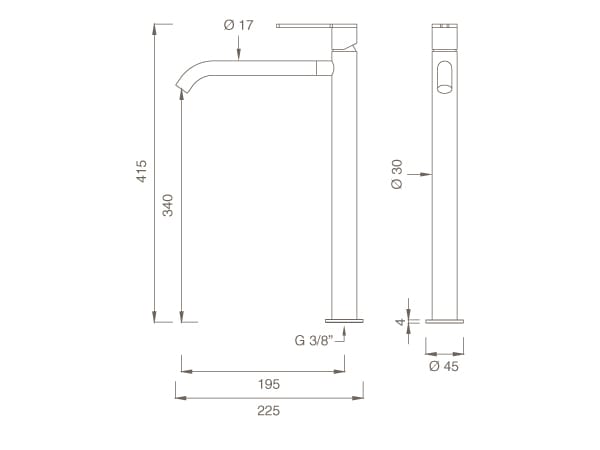 Смеситель для раковины с одним отверстием и поворотным изливом CEADESIGN INNOVO ARCH-00004435 - Вид №1