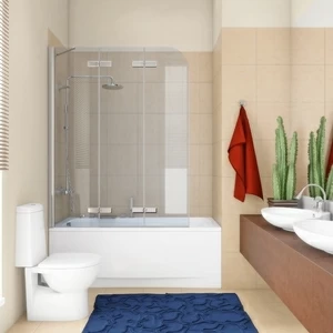 Шторка на ванну 100x160 GV-863AP прозрачное стекло 6 мм GUTEWETTER TREND PEARL