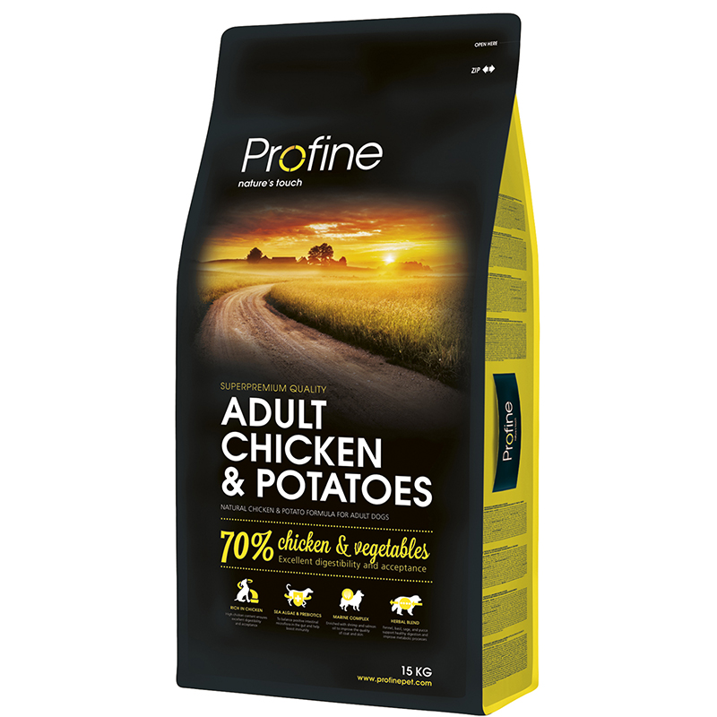 ПР0018430 Корм для собак курица, картофель сух. 15кг PROFINE 