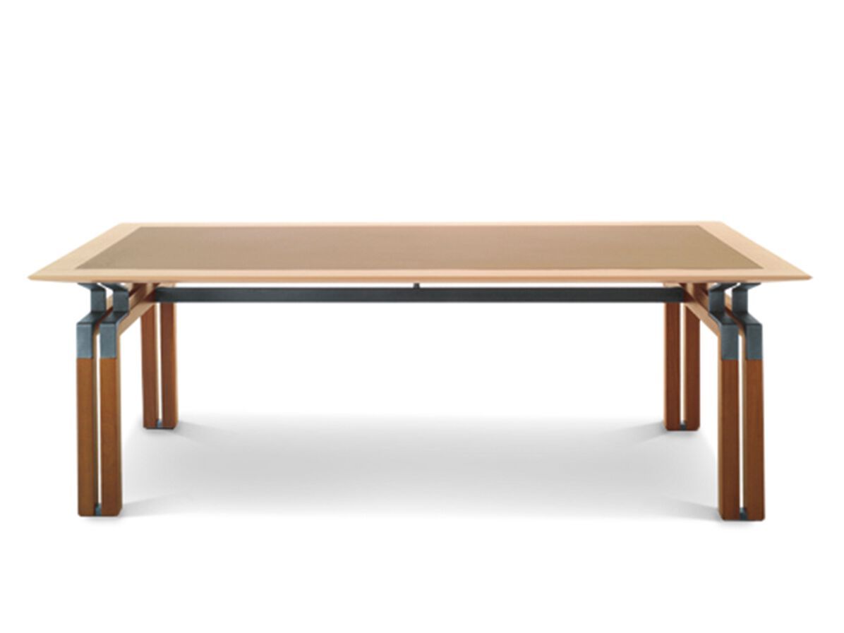 Деревянный прямоугольный рабочий стол с кожаной столешницей i 4 Mariani ARCH-00054872 - Вид №1