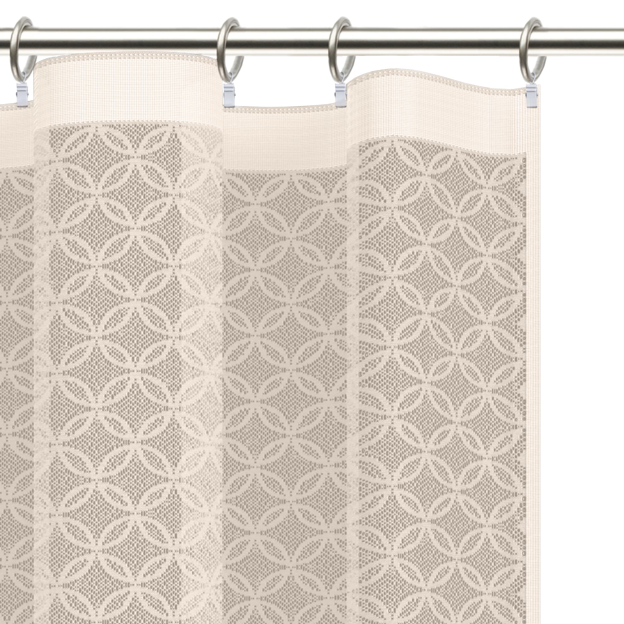 85276015 Тюль для кухни "Сиппо" 200x165 см цвет экрю Santreyd  - Вид №4