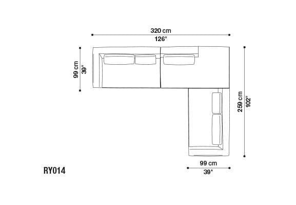 Угловой диван из ткани B&B Italia ARCH-00050600 - Вид №31