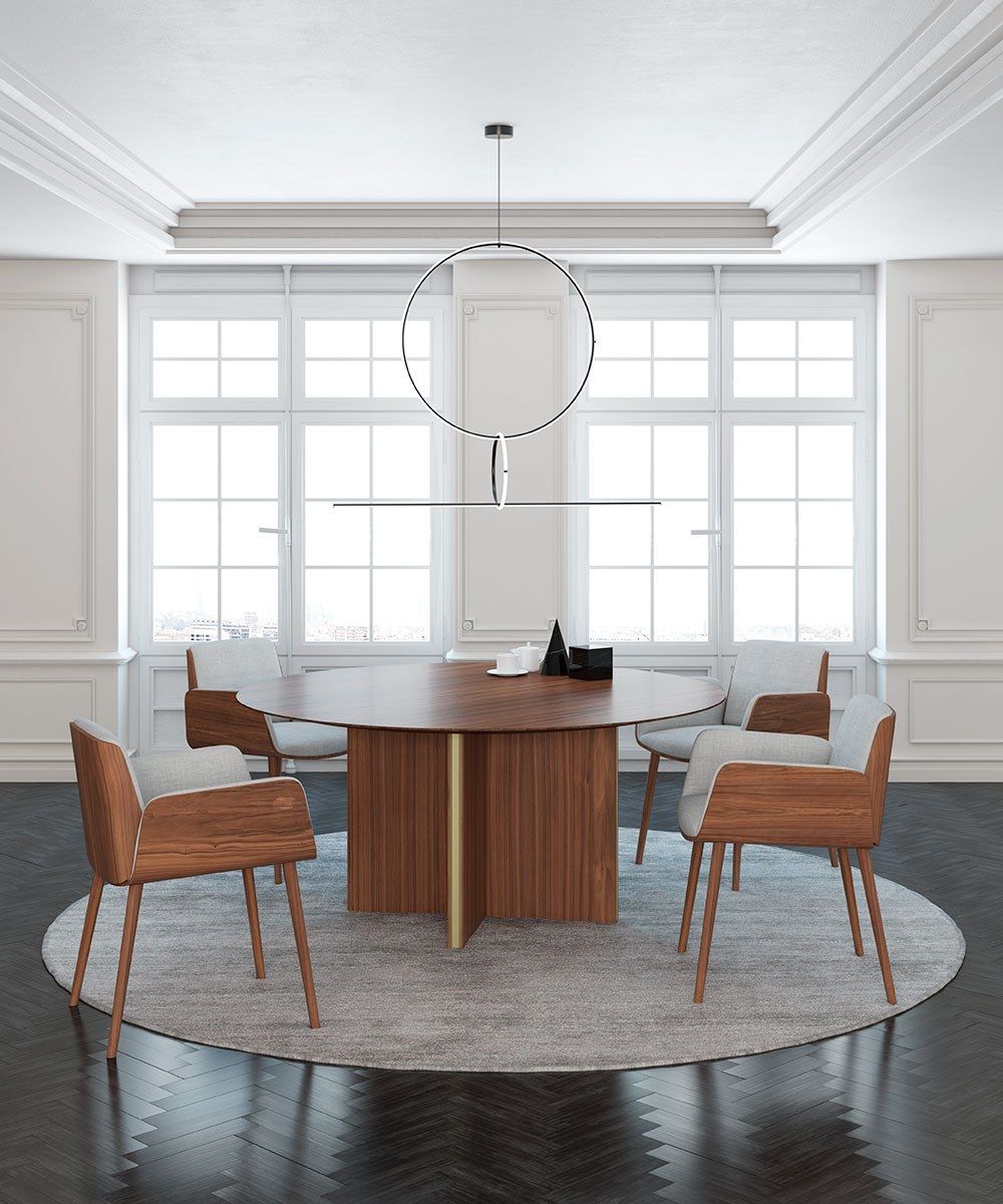 Круглый деревянный обеденный стол Punt Стокгольм ARCH-00121799 - Вид №1