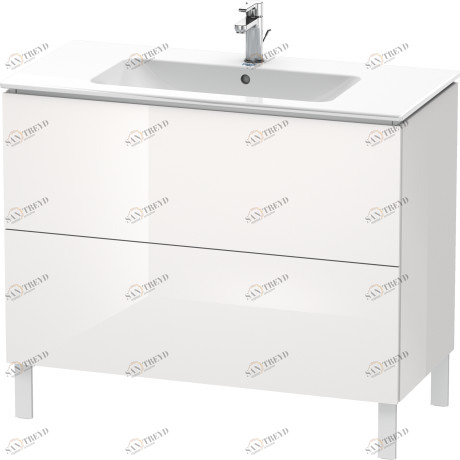 LC662702222 L-Cube Тумбочка напольная Белый глянцевый декор Duravit