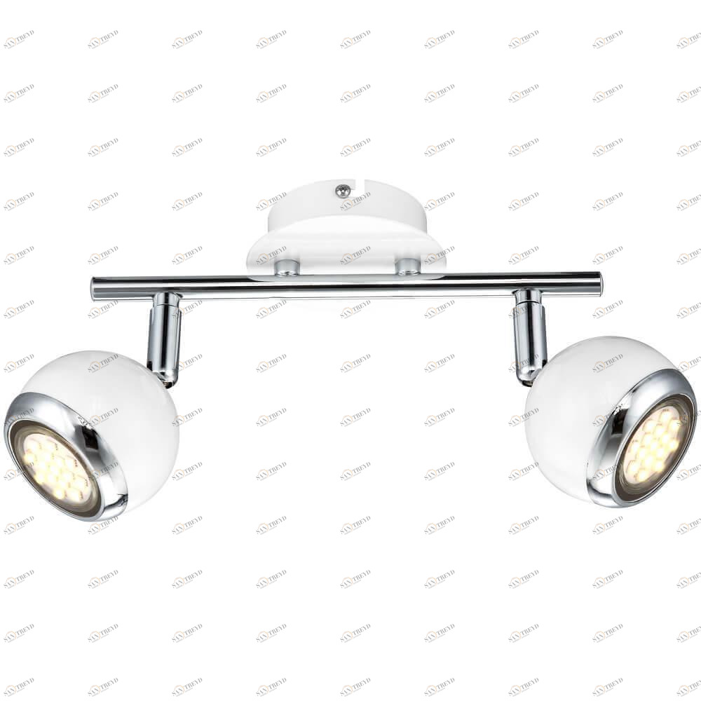 Спот потолочный галогеновый на 2 лампы белый Oman 57882-2 GLOBO OMAN 00-3891788 Белый Ceramica Globo