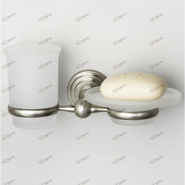 Держатель стакана и мыльницы матовый хром WasserKRAFT (Германия) Ammer 7026 sun-id-561318