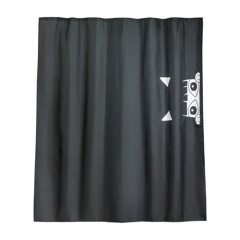 Шторка для ванной Irony 180х200 см цвет чёрный MOROSHKA STLM-2163314 - Вид №1