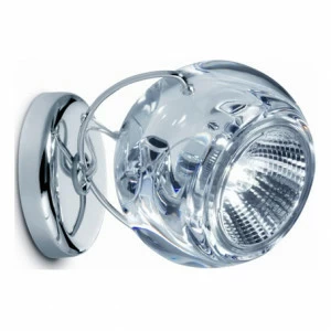 Светильник настенно-потолочный прозрачный Fabbian D57G1300 FABBIAN  00-3882502 Прозрачный