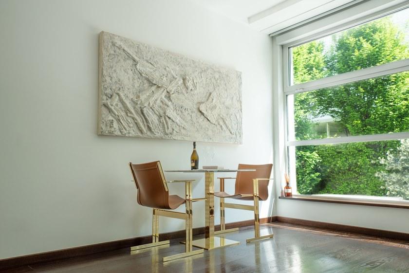 ZALABA Design Квадратный стол из стали и мрамора Zulu sun-id-1500387 - Вид №1