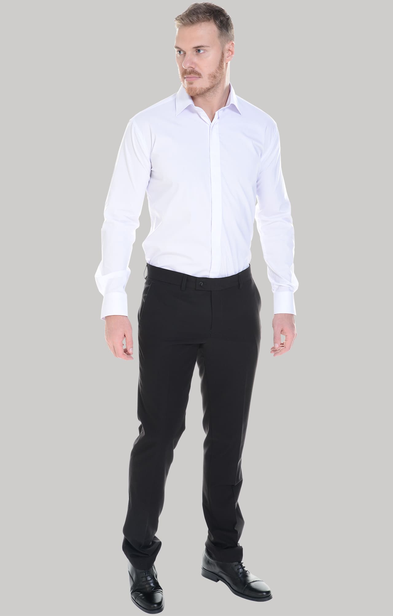 62458 Рубашка мужская  white El-Risto  Корпоративная одежда  размер 38/170-176  - Вид №29