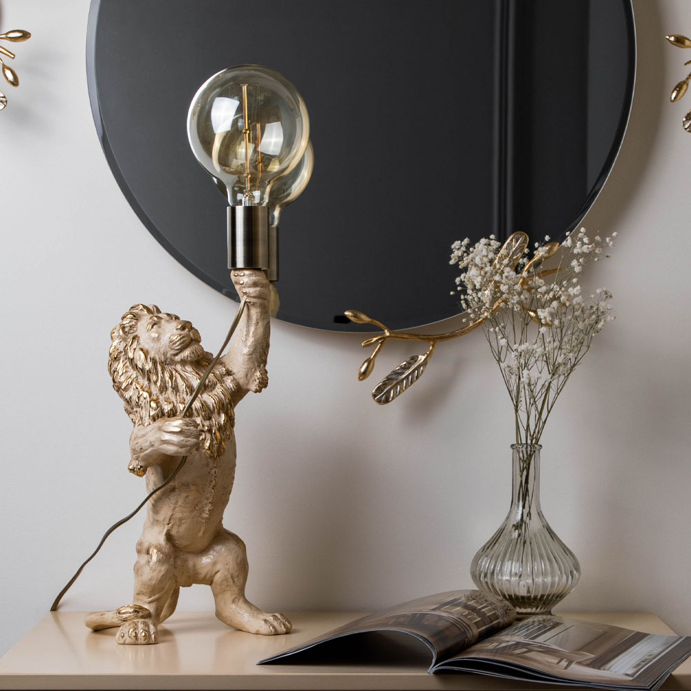 32144 Настольный светильник Лев Ричард Айвори BOGACHO 4627196596597