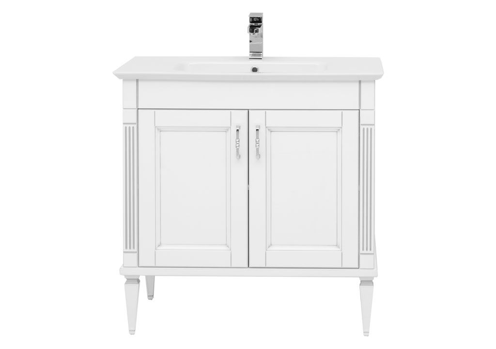 Тумба с раковиной Aquanet Селена 90 белый/серебро 0020164900186680 - Вид №2