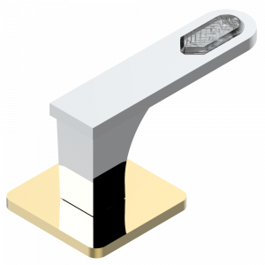 A6H-35/C Вентиль 1/2" набортный для холодной воды Thg-paris Profil с рукоятками с инкрустацией Lalique Хром/золото