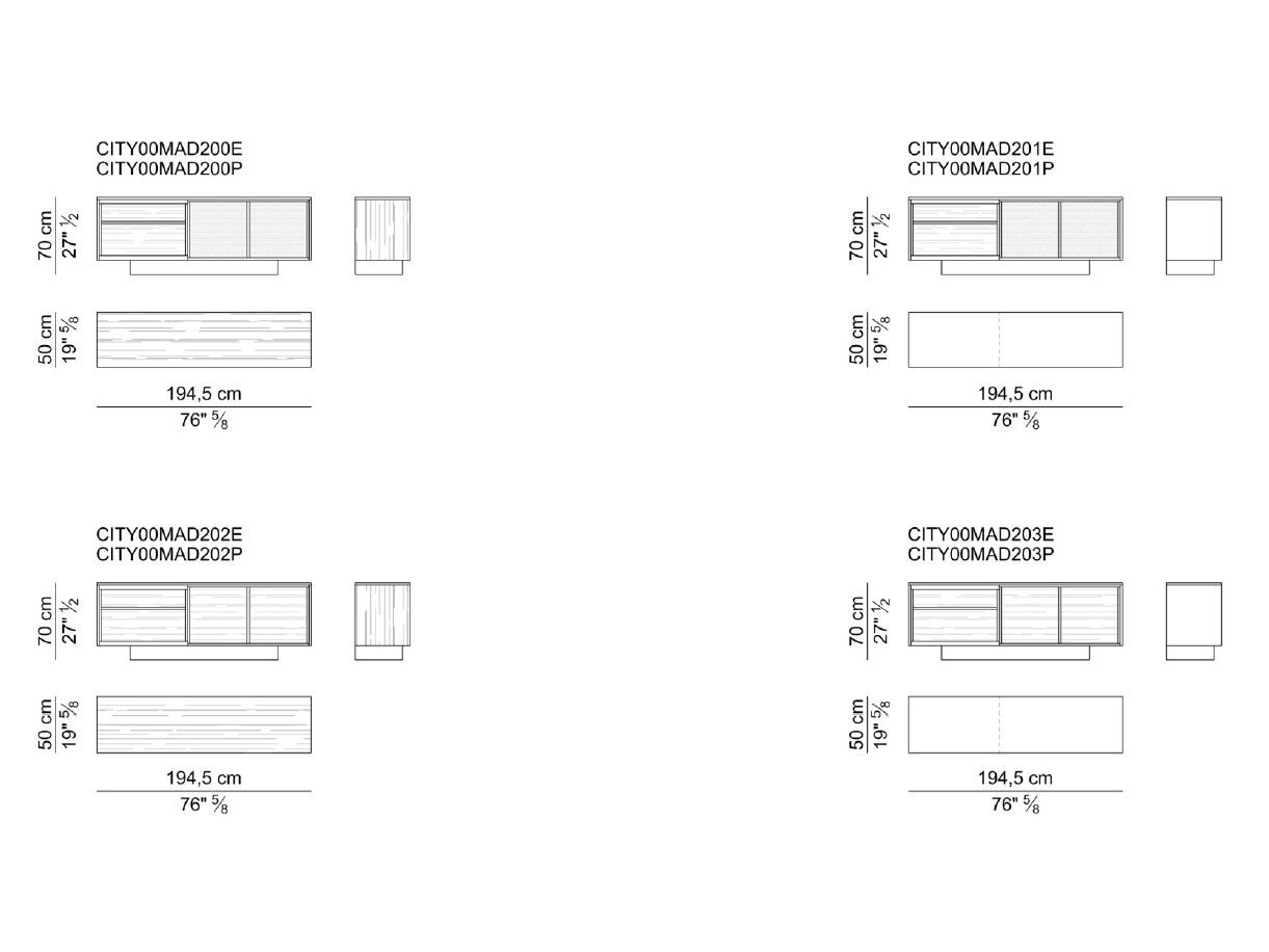 Шкаф из грецкого ореха с распашными дверями i 4 Mariani CITY ARCH-00151573 - Вид №5