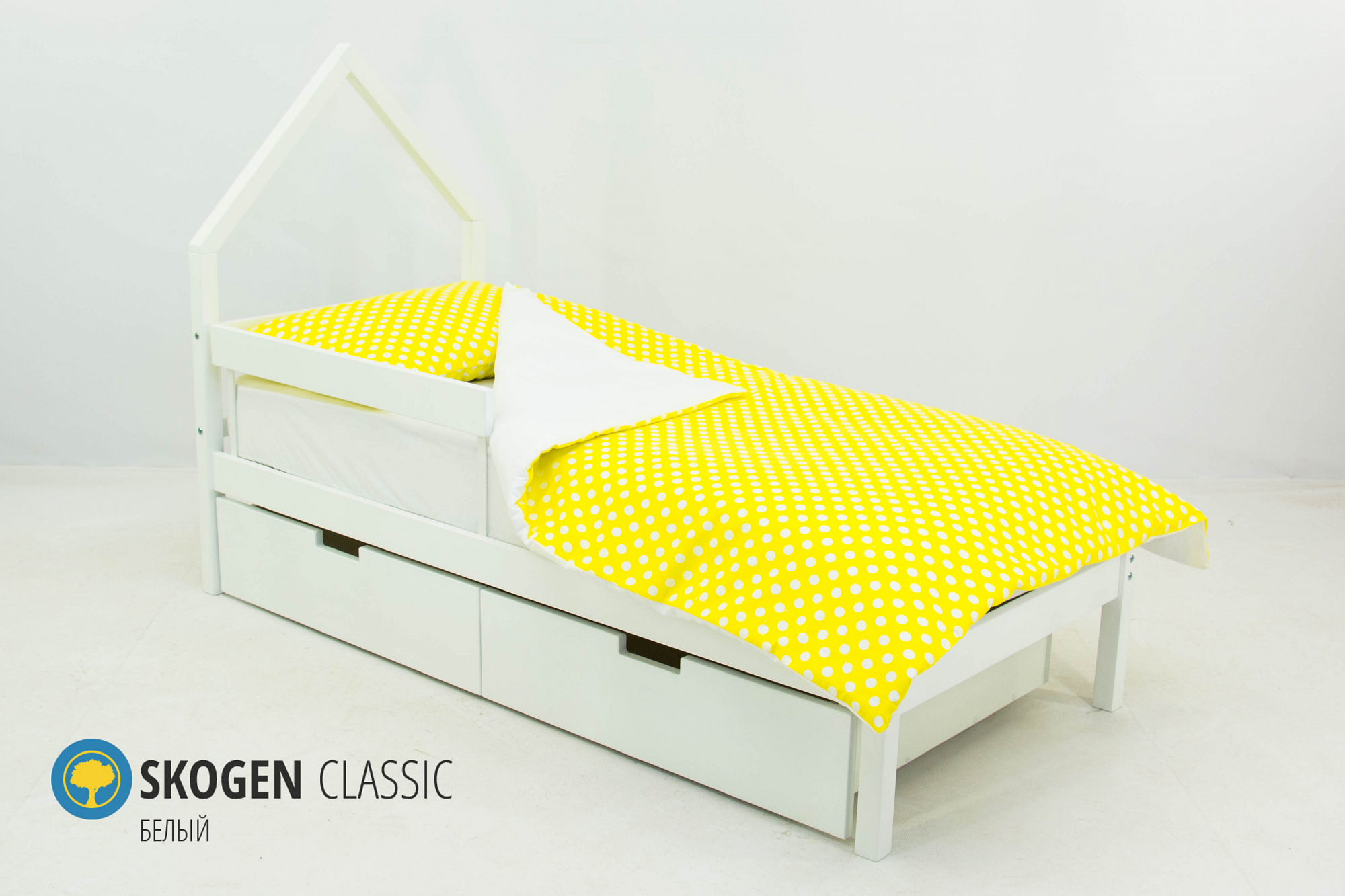 Детская кровать-домик мини Svogen белая БЕЛЬМАРКО  326840 Белый Santreyd  - Вид №1