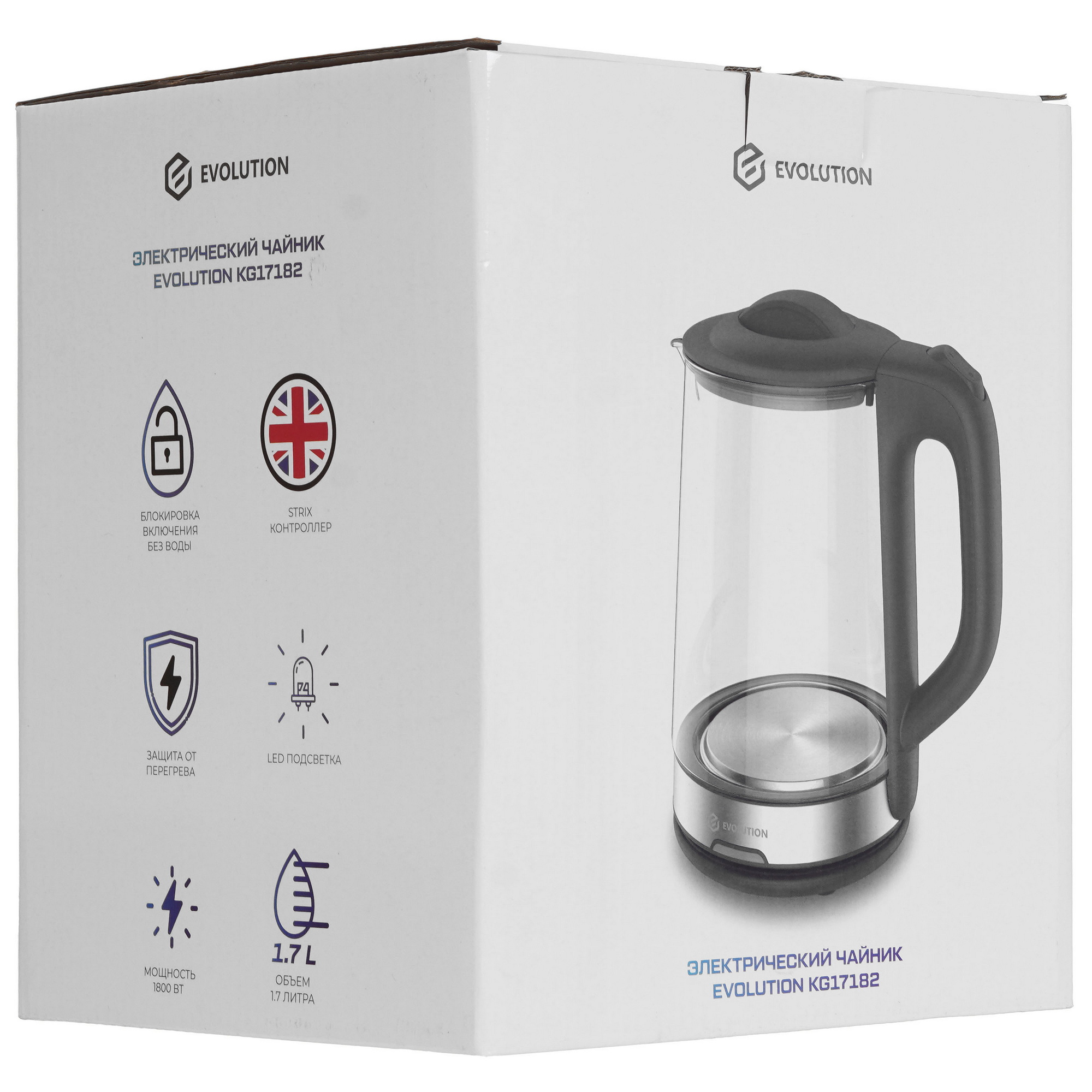 9207806 Электрочайник EVOLUTION KG17182 черный STDN-0134909 - Вид №6