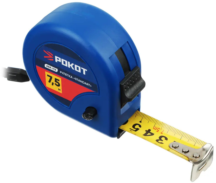 91574813 Рулетка Рокот Standart 658-113 7.5 м x 25 мм STLM-0842243