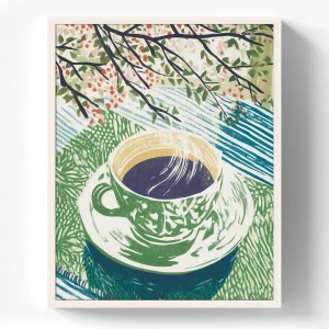 Картина в раме Кофейная кружка 40x50 см цвет разноцветный