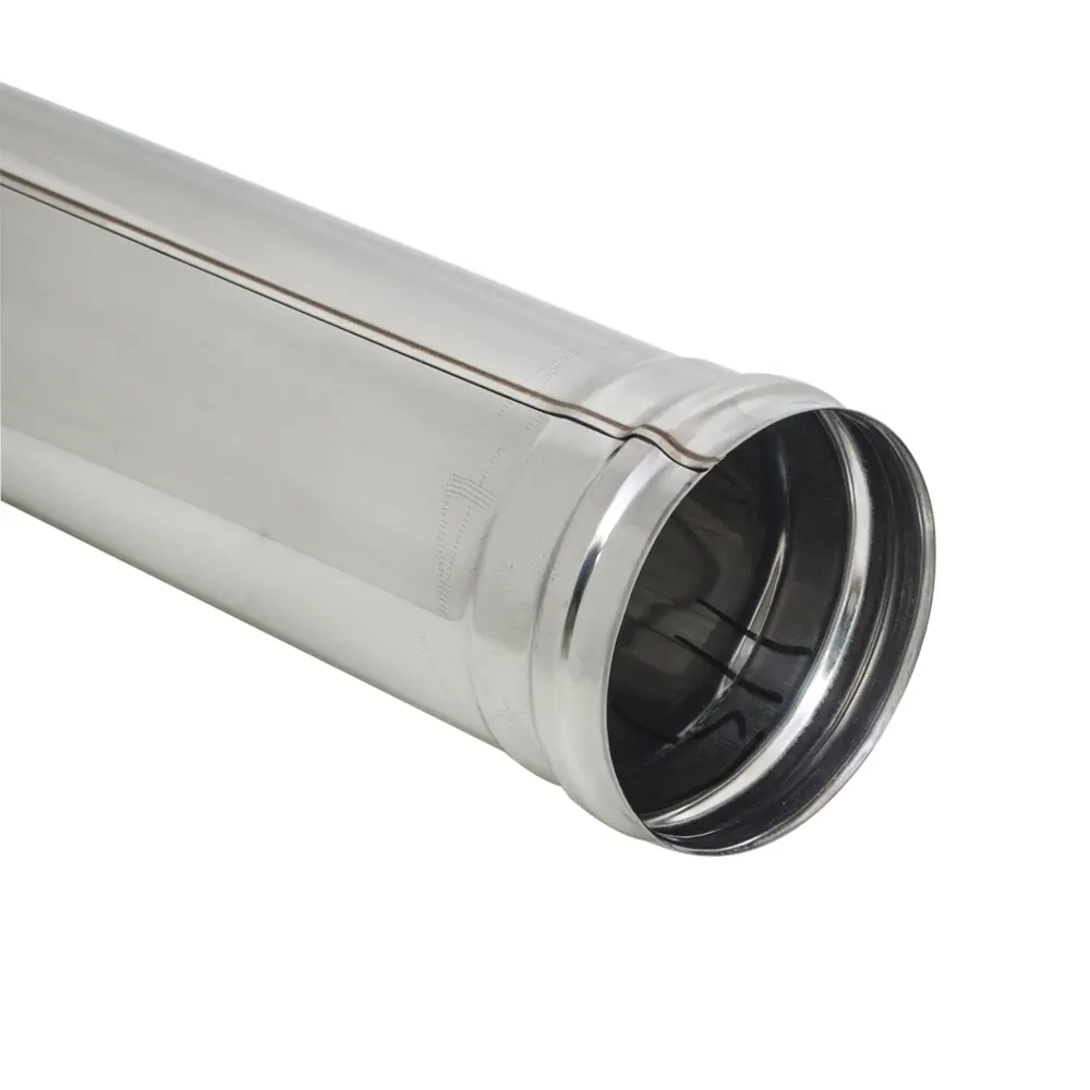 Труба для дымохода Коракс D120 0.5 м нержавеющая сталь 0.5 мм STLM-2165845 - Вид №1