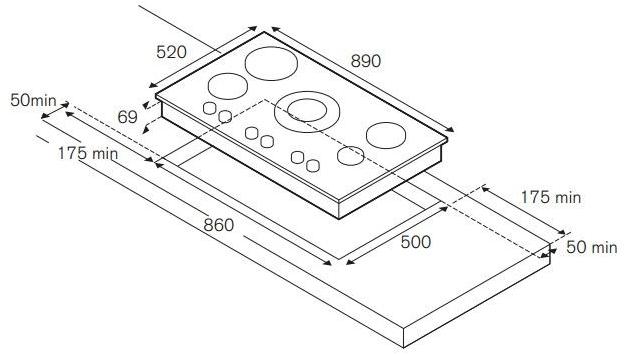 Bertazzoni Встроенная плита Professional Pm36 3 i0 x - Вид №1