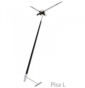 072354 Напольные часы L хром-черный Nomon Pisa