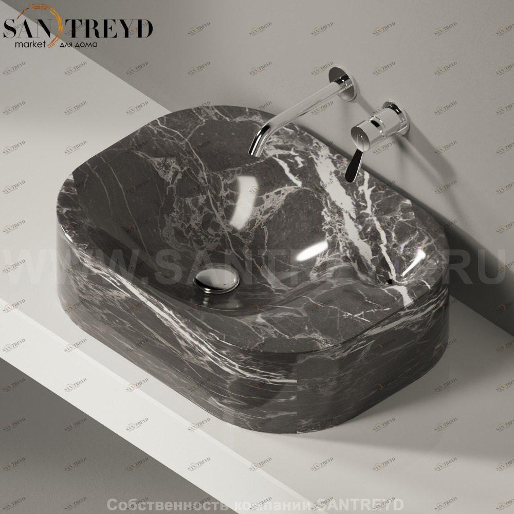 ACER0763P0GC Накладная раковина на столешницу  овальная Agape 