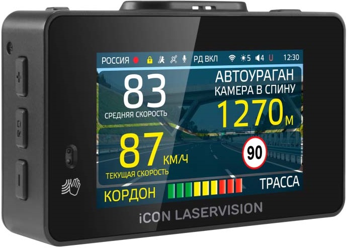 9293148 Видеорегистратор с радар-детектором iBOX iCON 2 LaserVision WiFi Signature Dual STDN-0105885