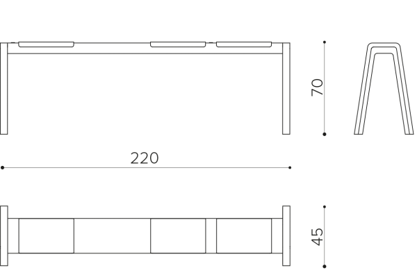 EQ 2203 скамья True Design E-quo - Вид №1