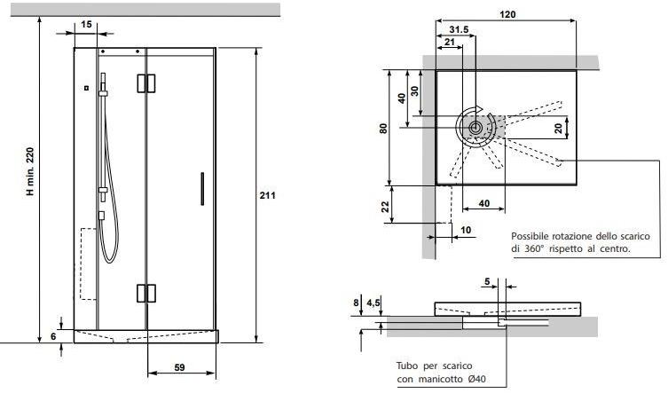 Gruppo Geromin Многофункциональная душевая кабина из хрусталя с турецкой баней Tempo sun-id-1355231 - Вид №4