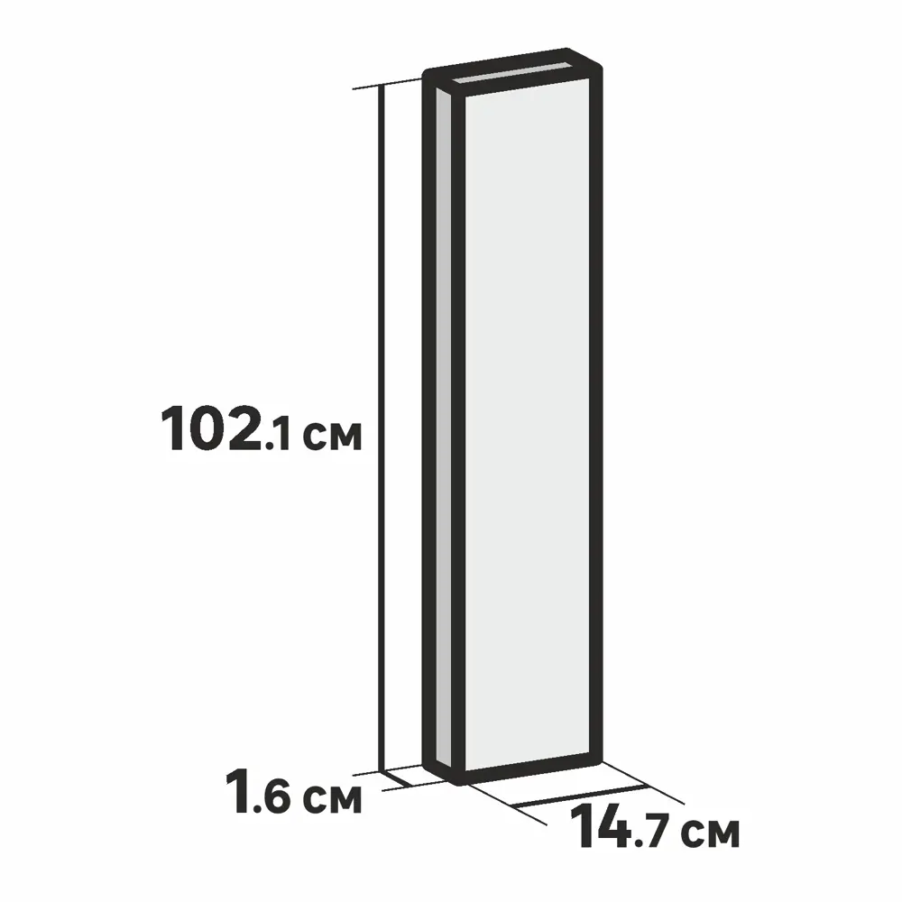 Фасад для кухонного шкафа Пласт 14.7x102.1 см Delinia ID ЛДСП цвет серый 82010213 STLM-2063956 - Вид №6