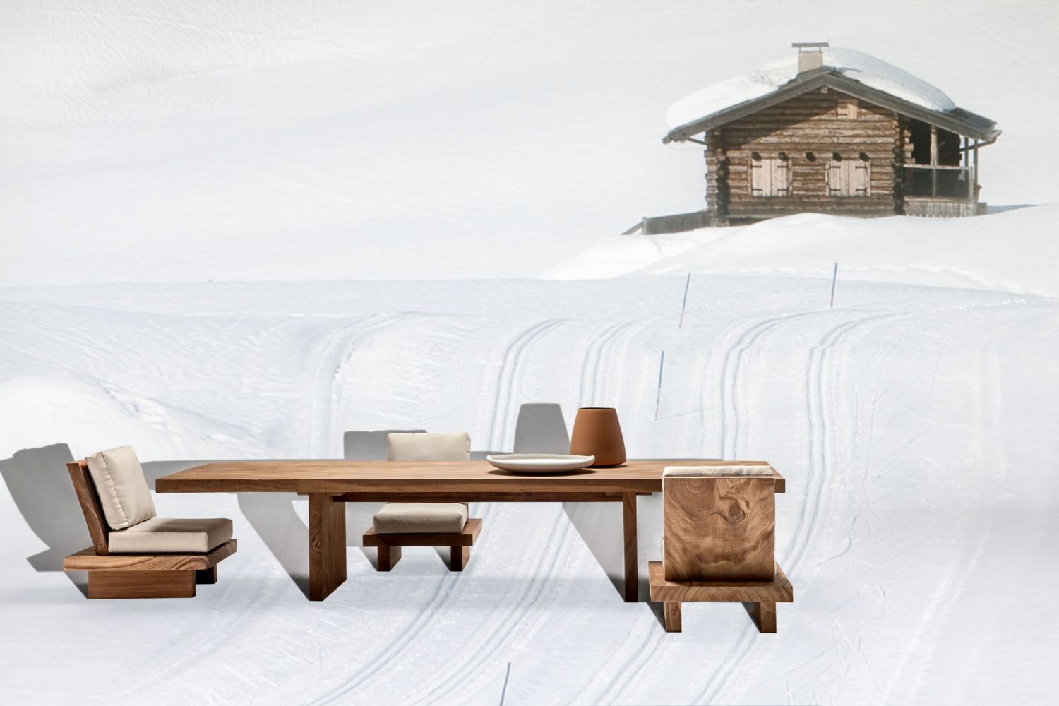 Прямоугольный садовый стол из массива дерева Il Giardino di Legno Suar ARCH-00041981 - Вид №1