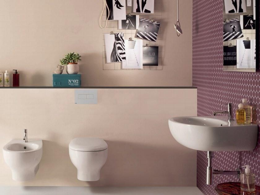 Подвесная раковина настенная овальная Ceramica Globo Grace белая sun-id-1516498 - Вид №3