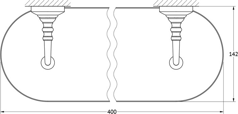 STI 417 Полка 3-х ярусная 40 cm 3SC STILMAR ANTIQUE SILVER Treesseci 3SC - Вид №1