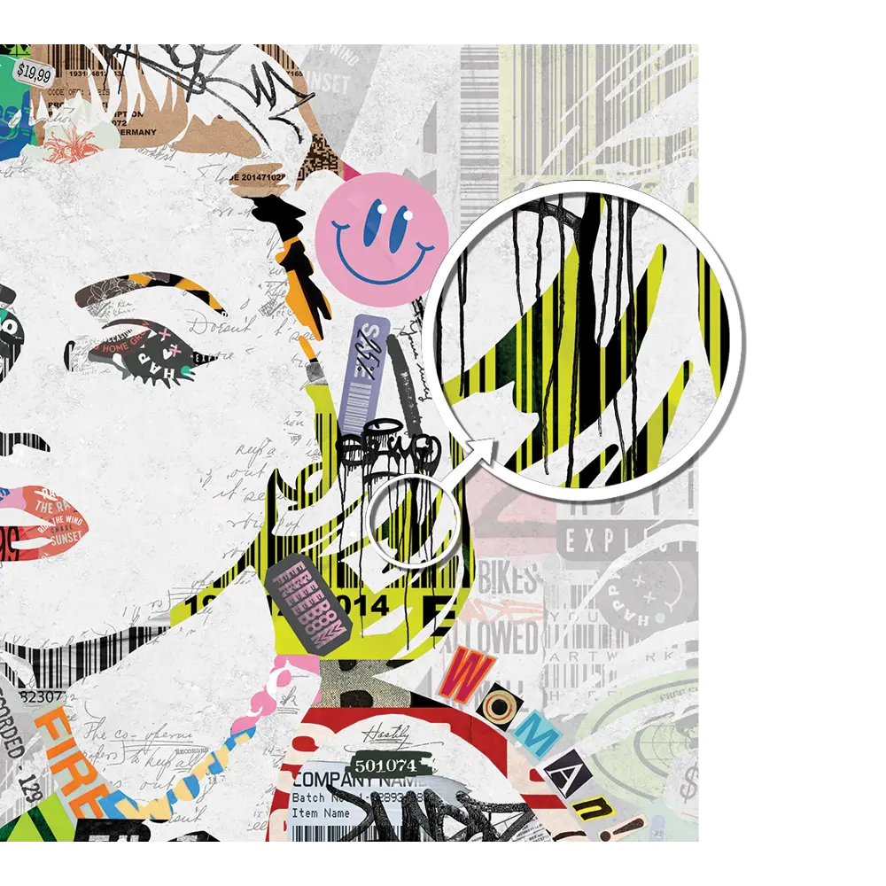 Фотообои Поп-арт коллаж флизелиновые 300x270 см L13-581 FBRUSH 3D FLIZART STLM-2136042 - Вид №1