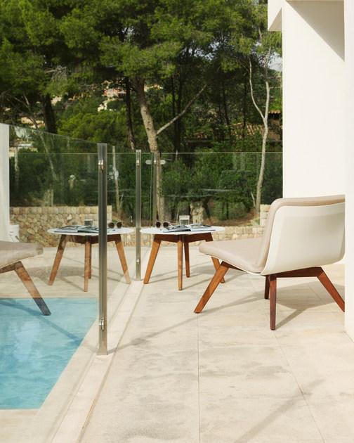 VITEO Круглый садовый столик из Corian® Slim wood sun-id-1514895 - Вид №3