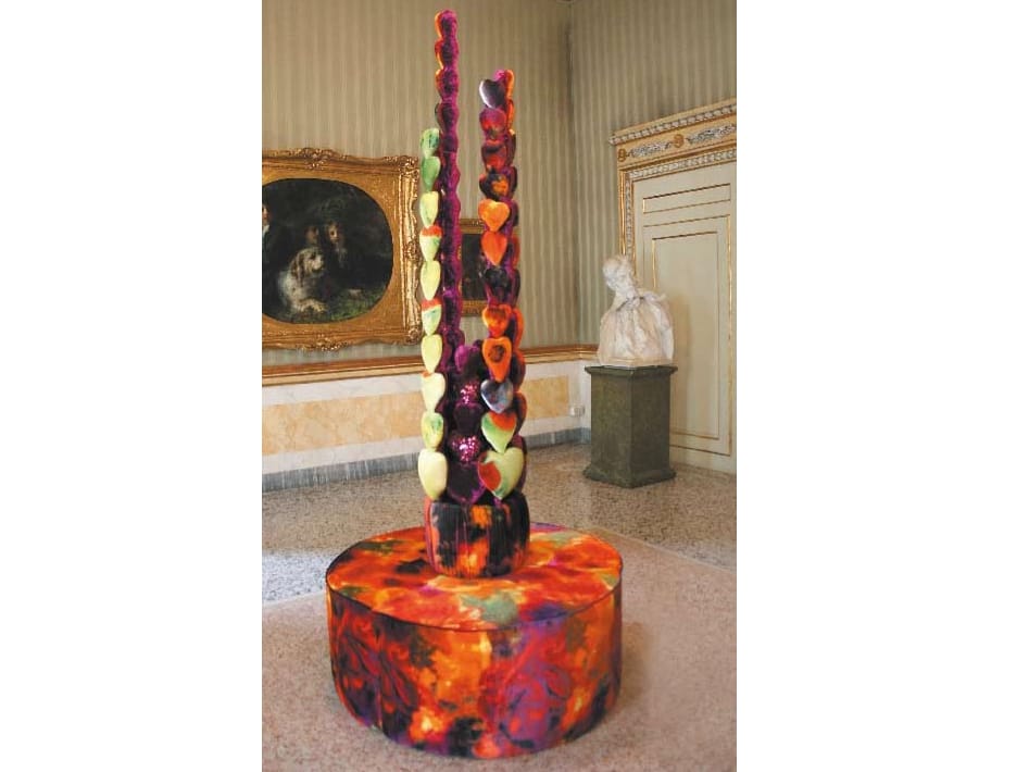 Изогнутая мягкая скамейка из ткани Mirabili Карла Птолемей ARCH-00086804 - Вид №1