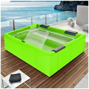 Бассейн Gruppo Treesse Rest SPA-V192H-S прямоугольный spa с гидромассажем и нагревателем встроенный салатовый
