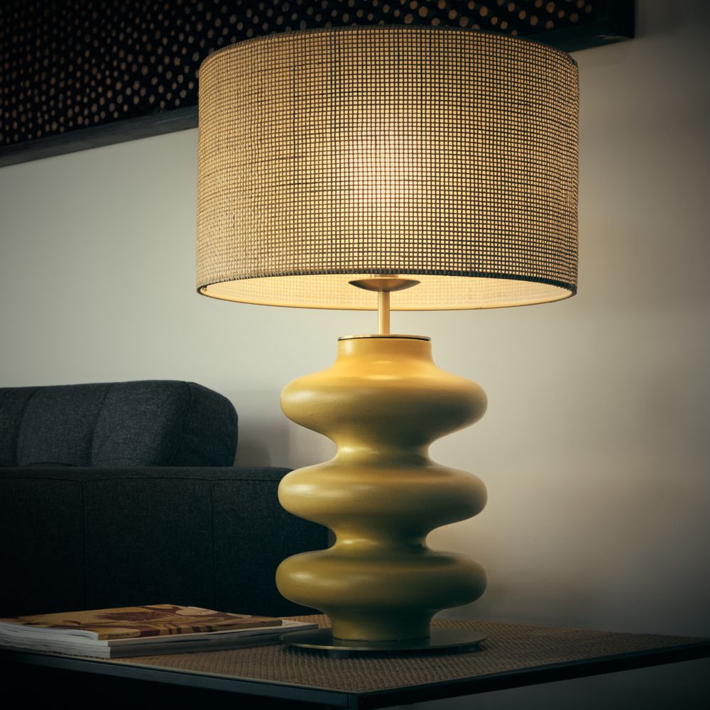 100694 Настольная лампа хромированный металл, белый абажур Aromas del Campo Adon