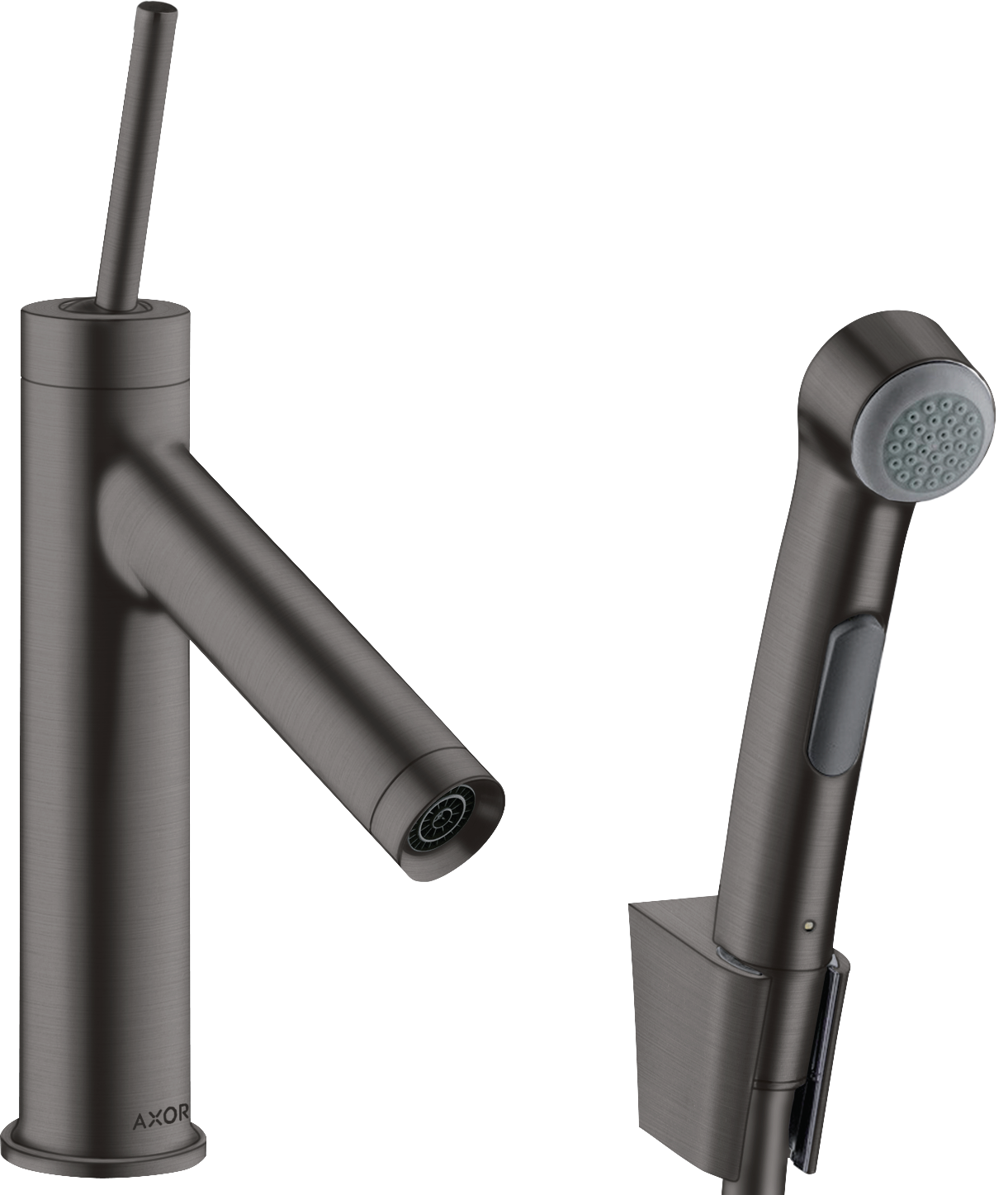 10300340 Смеситель для раковины 90, однорычажный, с ручным душем-биде и душевым шлангом 1,60 м AXOR STARCK