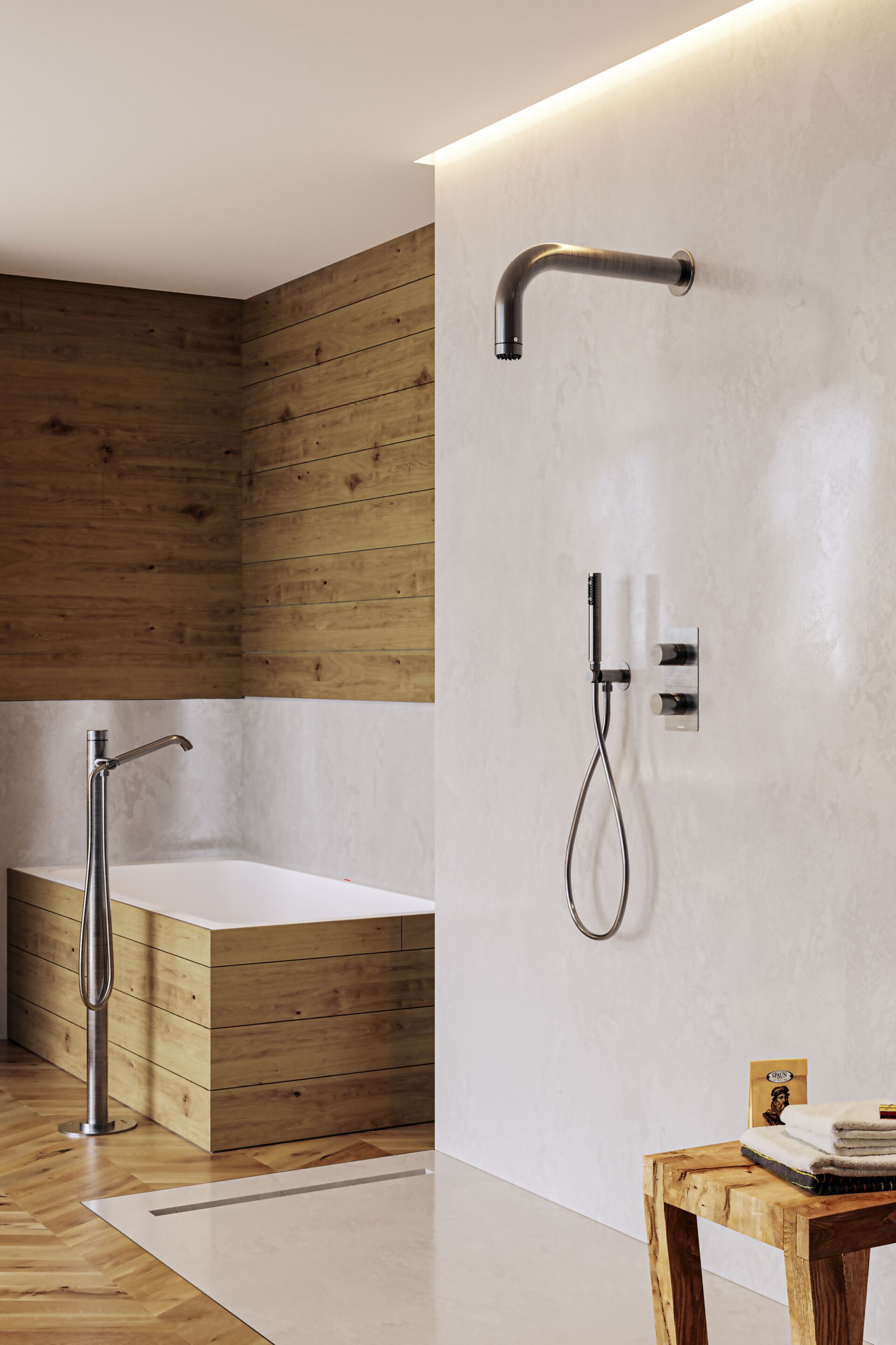 Смеситель для душа из нержавеющей стали Bossini NOBU-Inox AISI 316L ARCH-00035550 - Вид №1