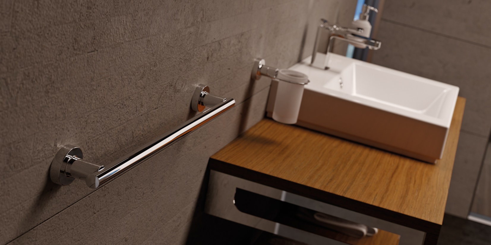 Sonia Полотенцедержатель 600 мм Tecno Project Хром 116812 - Вид №1