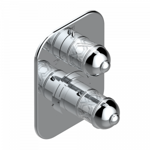 U4E-5500BE Ручка регулировки и маховик 2-канального переключателя для термостатического смесителя арт. 5500AE Thg-paris Duomo Хром