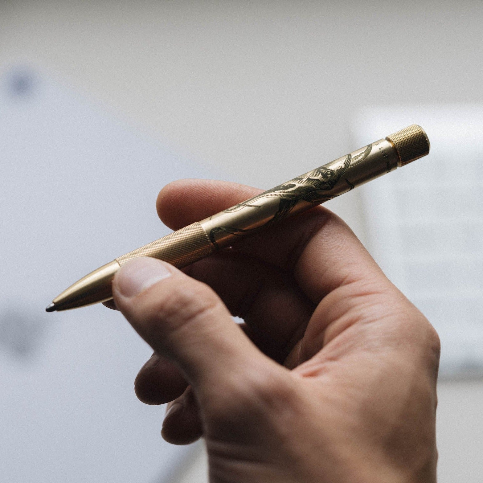 W204BRA-OCT X Lást Maps Octopus - Механическая ручка - Латунь Wingback  - Вид №4