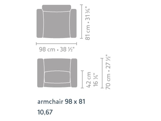 Кресло из ткани и кожи с подлокотниками Linteloo DALLAS ARCH-00084259 - Вид №6