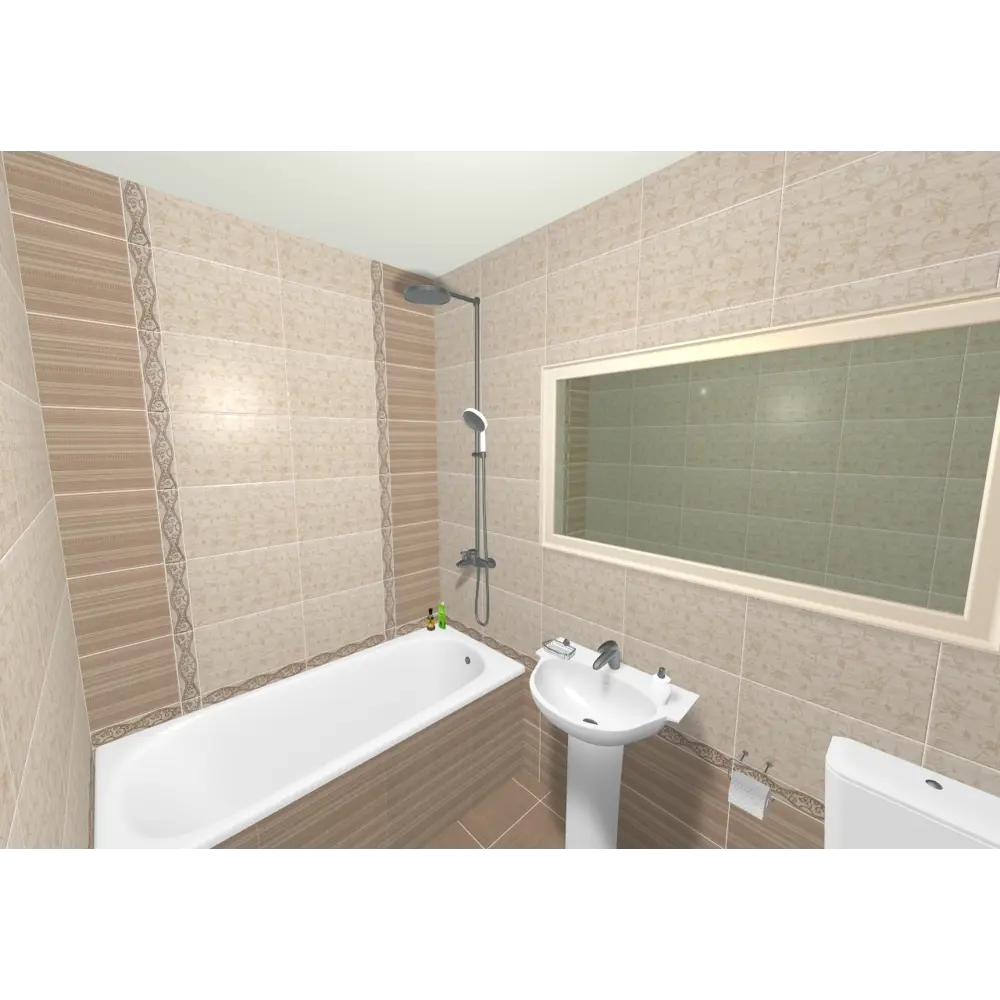 Бордюр «Линеа Шираз» 27.8х6.2 см цвет бежевый Azori STLM-2044874 - Вид №4