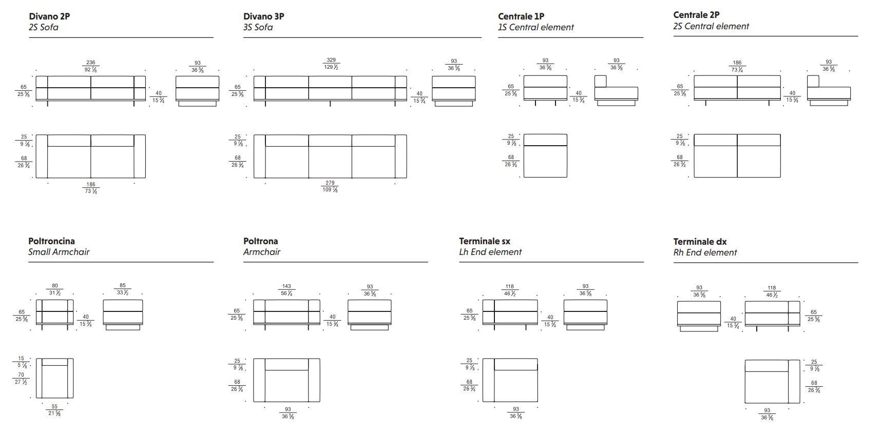 Тканевый диван с полуостровом Busnelli REGOLO ARCH-00069363 - Вид №3