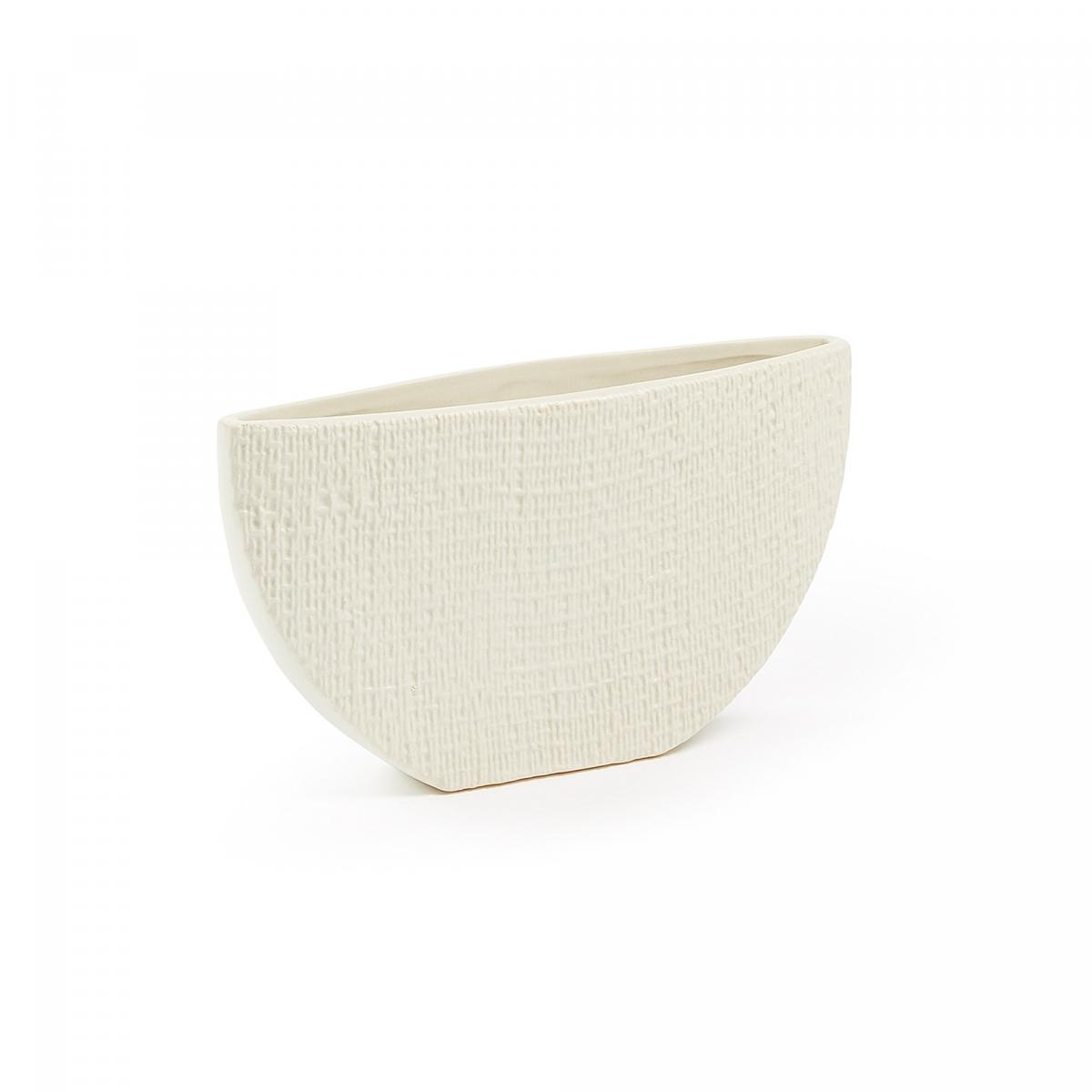 055079 Ваза 14 см керамическая бежевая La Forma Crocco